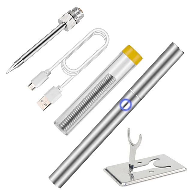 5V 15W 8W wireless mini usb battery powered rechargeable electric portable usb soldering Iron pen set 510 Interface