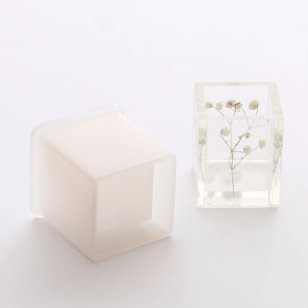 
Pen Holder Jewelry Silicone Molds Cylinder Square Resin Flower Pot DIY Cube Mould Planter Pot Candle Decoration Making 