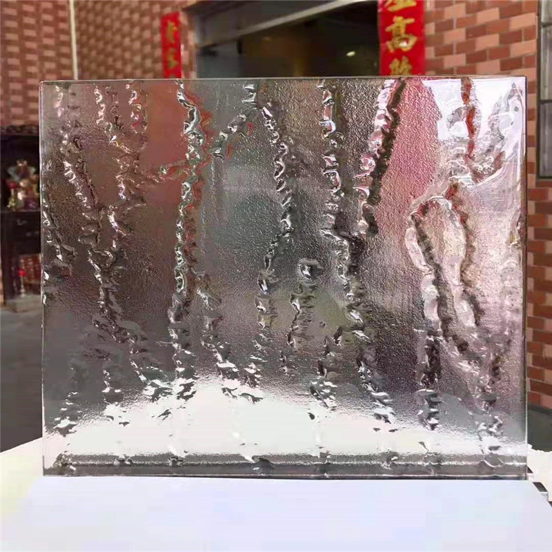 Novel design crystal three-dimensional artistic tempered glass used for partition screen decoration