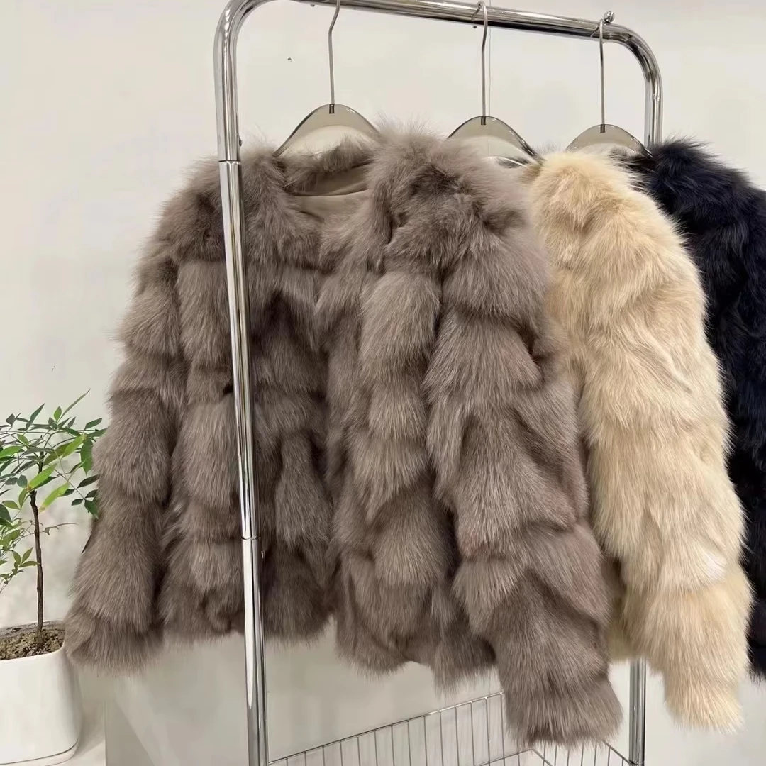 Factory lady fur coat wholesale boss throws 5 million pieces and sells them for money Mink fur and purple ferret