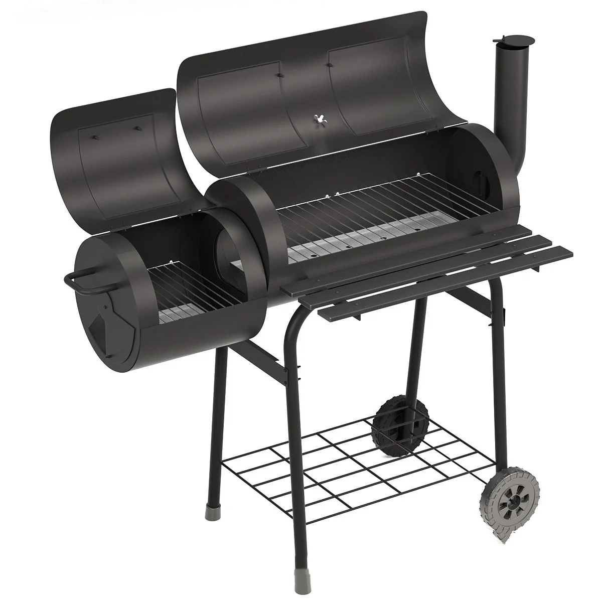 China price best quality instant foldable portability Charcoal BBQ Grill Offset Smoker with Side Table