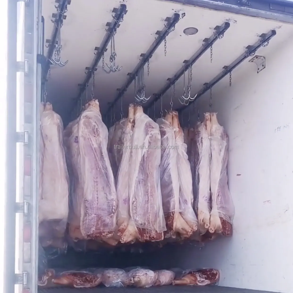 40ft 2 Axles FRP Coated PUR Semi-Trailer Thermoking Carrier with Refrigerator Units for Fresh Fruits and Frozen Meat