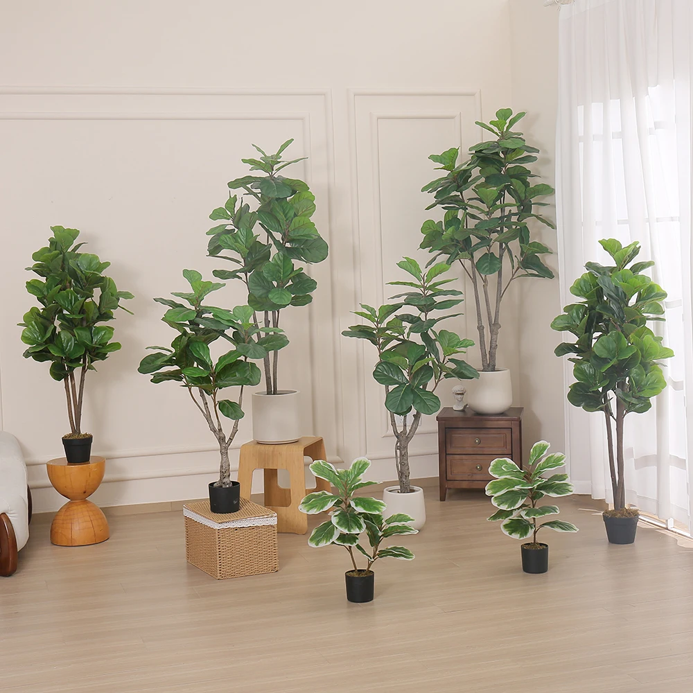 Home Garden Supermarket Decoration Artificial Fiddle Tree Faked Faux Fiddle Tree Plants Bonsai