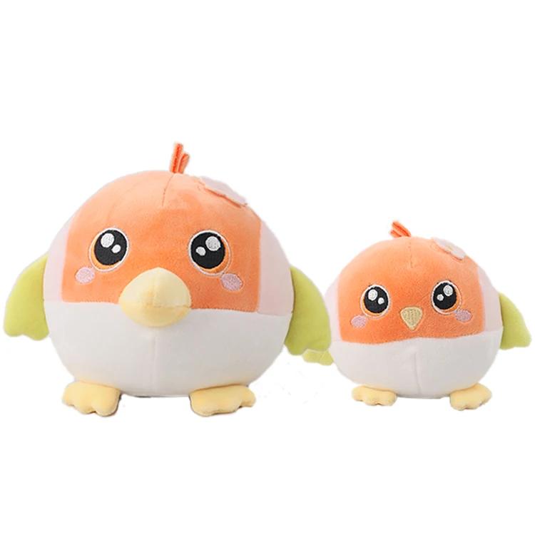 D KING Soft Stuffed Plush Animal Toy Cute Blue Seal Round Plush Toys for Kids