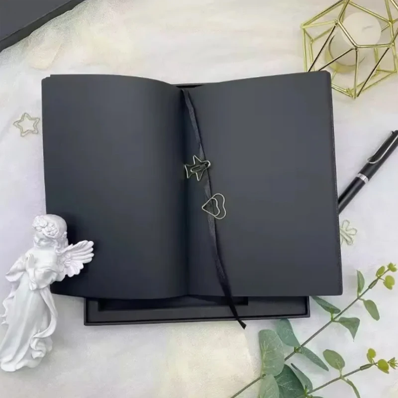 HK Purity Black Stationery Paper Hardcover Journal School Custom Notebook