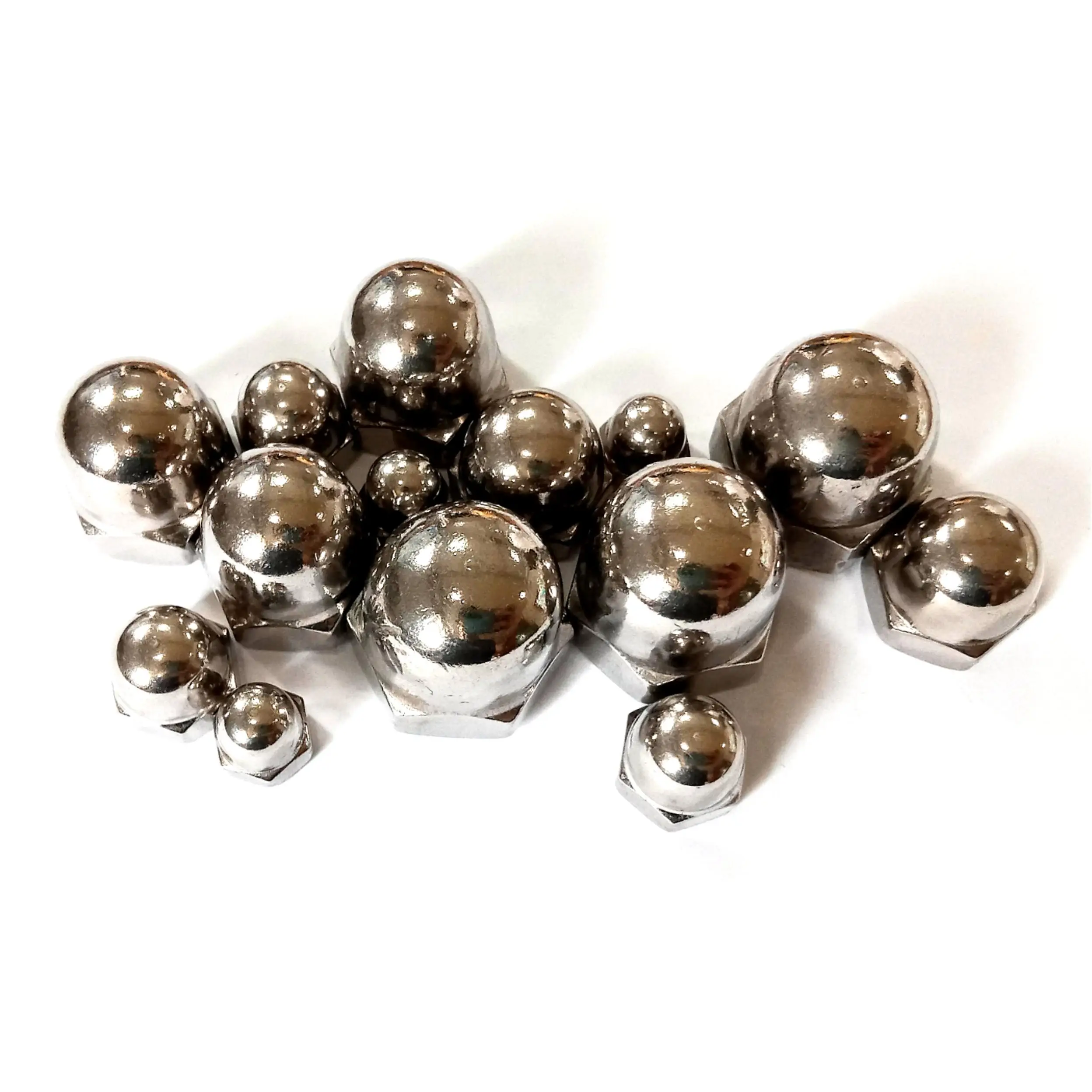 Stainless Steel 304 316 Cap Nut Dome Nuts Caps Acorn End Hat Hex M16 Captive Flat 10mm Domed
