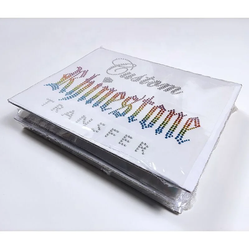 Custom hot fix garment glitter transfers wholesale