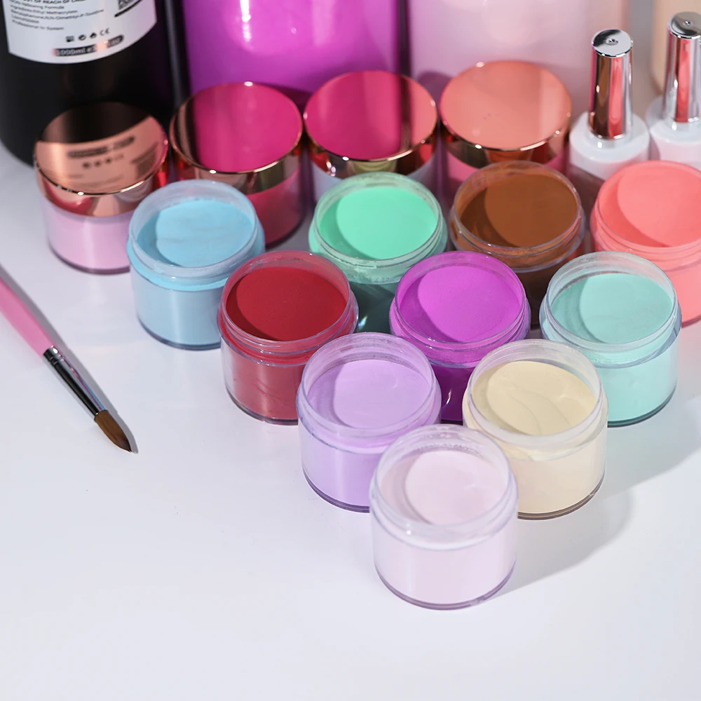 Factory Dip Powder Complete Kit Manicure Nail Art 3 in 1 Colour Match Gel Match Acrylic Dip Powder And Polish Color Set