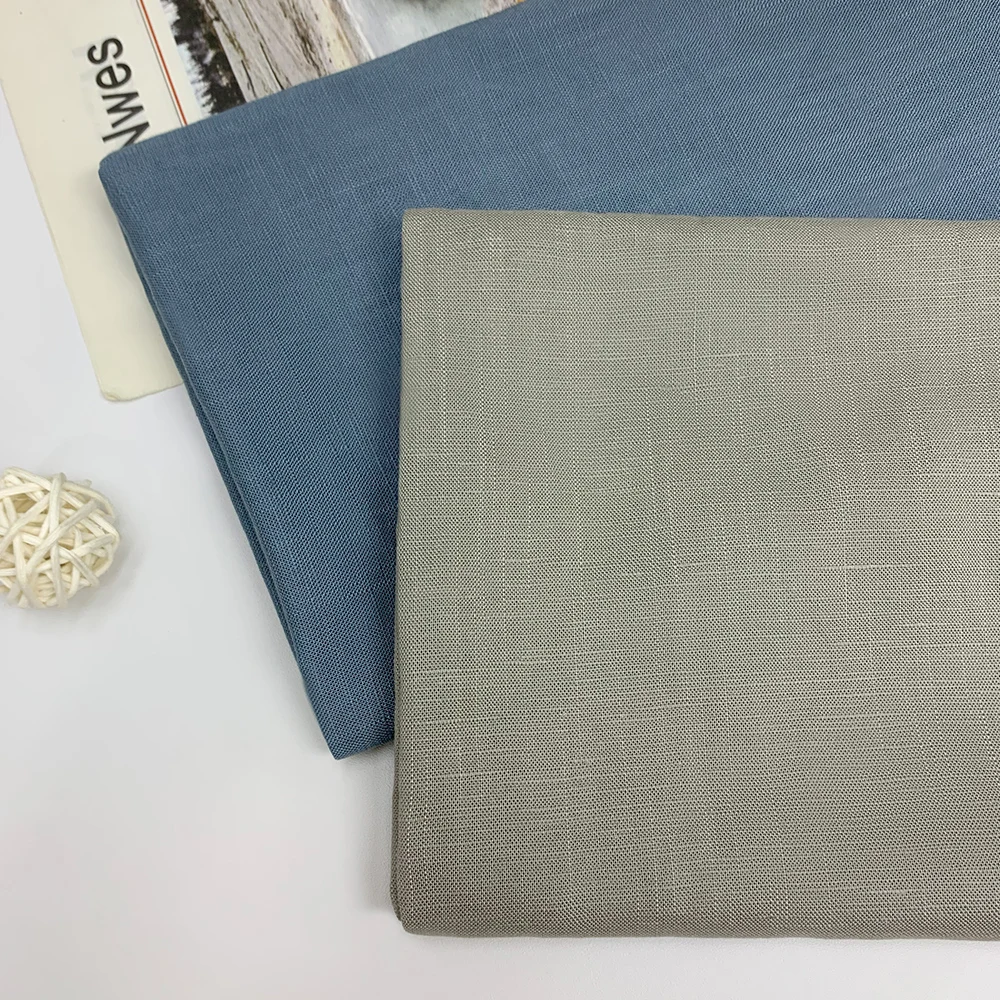 Spring and summer high-quality environmentally friendly multi-color soft fabric 55% ramie 45% Lyocell breathable set