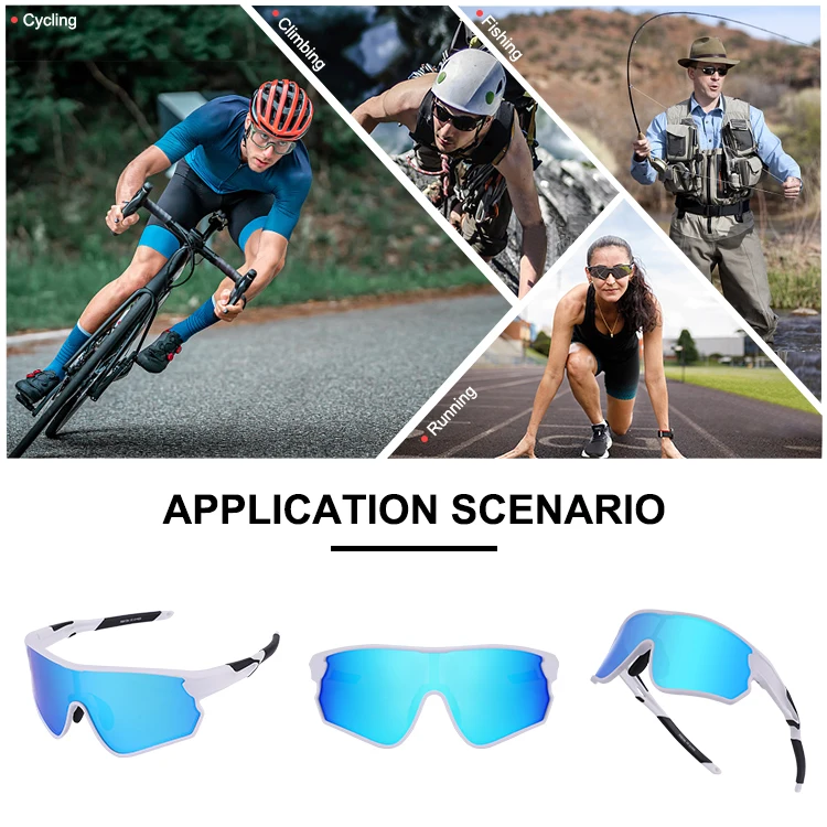 TR90 ready to ship sunglasses with polarized lens for running golf baseball full frame design glasses