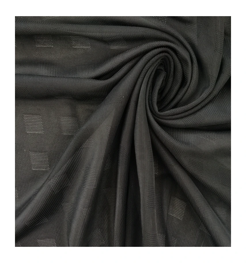 Style Dacron Single Jersey Knitted Solid Mesh Fabrics for Chair Textile 2020 New China 100% Polyester Filter Fabric 75D Black