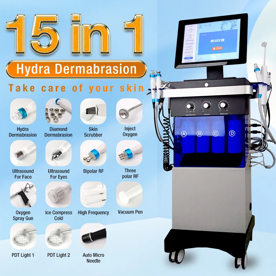 14 In 1 Multifunctional Skin Spa Machine Hydra Machine Skin Care Microdermabrasion Diamond Peel Hydra