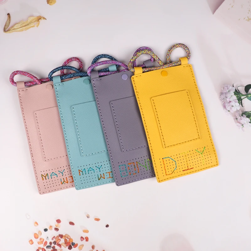 2023 hot sell card bag DIY fancy toy Leather shoulder bag Lady lady phone Credit card mobile phone bag