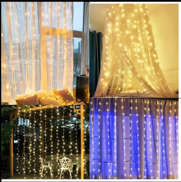 Curtain string lights