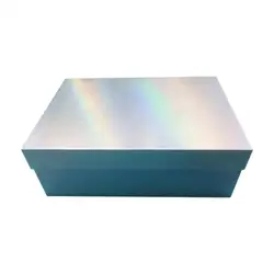 Custom logo rectangular top lid rigid cardboard paper shoe box storage shipping packaging top lid