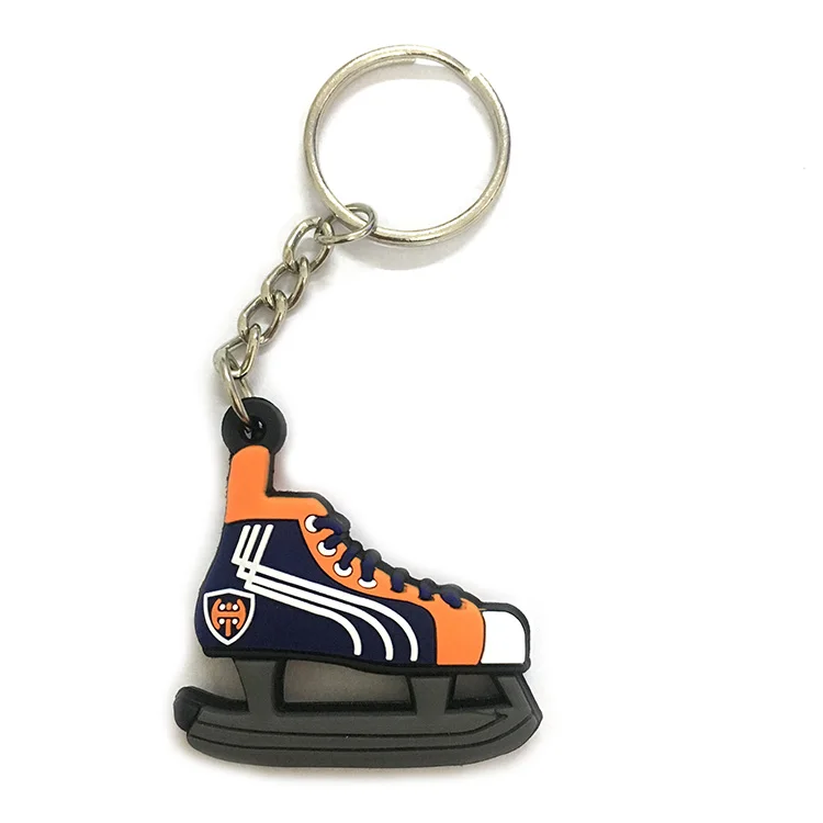 Wholesale shoes mold keychain PVC 3D mini basketball shoes car keychain backpack charm trainer Keychain