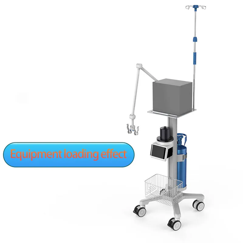 Metal hospital medical equipment cart high quality medical mobile device trolley with rod