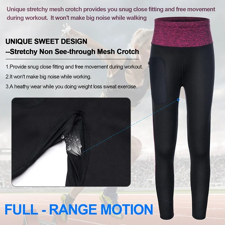 Neoprene Hot Sauna High Waist pants for women Fitness Workout Sport Running Loss Weight leggings