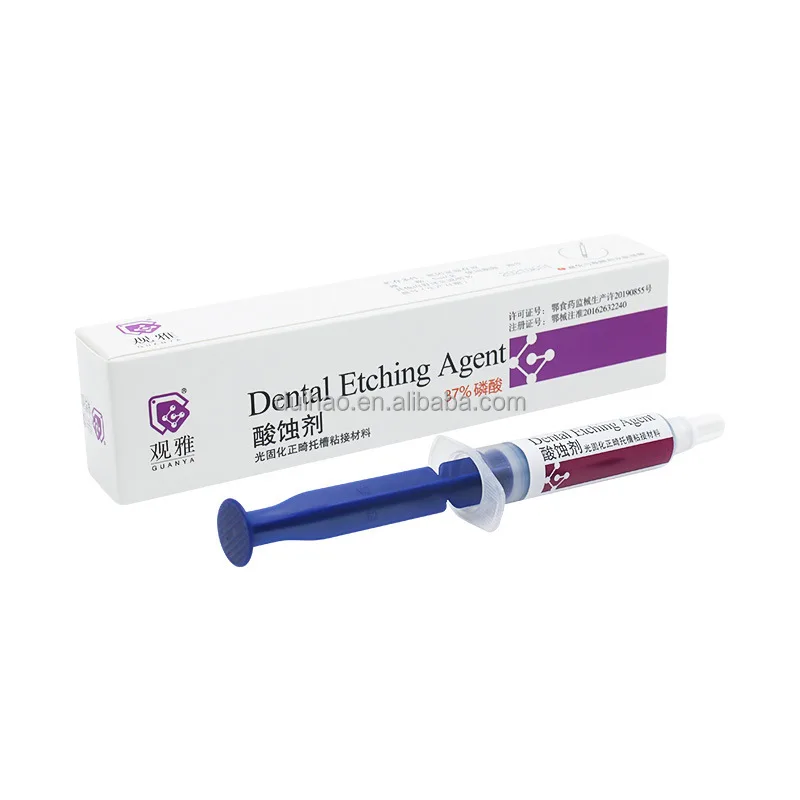 Standard Production Phosphoric acid dental etching gel 37% P-Etchant pre-condition for Clinical dentists