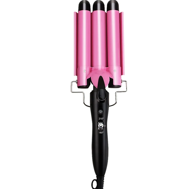 Portable 3 in 1 Triple Deep Waver Spiral Rotating Electric 3 Barrel Hair Waver Iron Magic Automatic Hair Curler