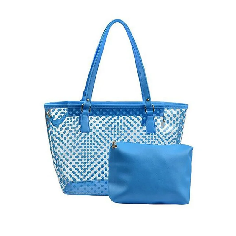 Clear Tote Bags Transparent Customized Beach Bag Handbags Wholesale Handbag Set