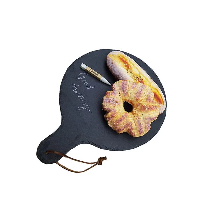 
Fashion Trend Natural Slate Serving Paddle Cheese Board and Platter For Pizza 