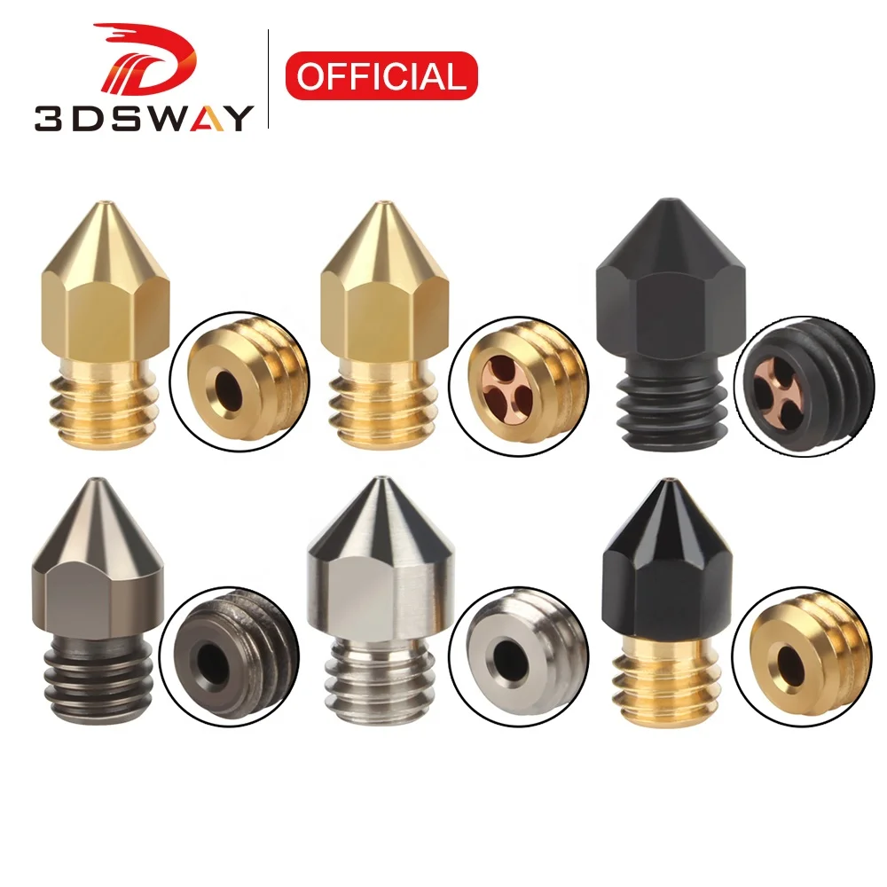 Насадка серии mk8 высокопроизводительная закаленная сталь титановый сплав латунная насадка M6 резьба для 3D-принтера аксессуары Ender3 Cr10
