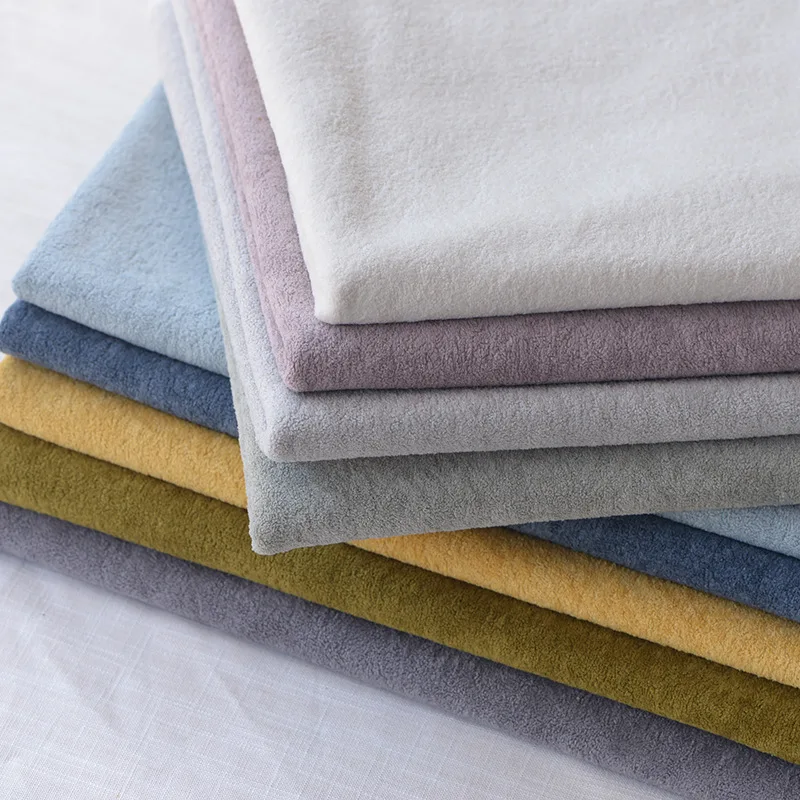 Henry Fabric Factory Directly Sells High Quality Solid Color Thick Polyester Fleecy Waterproof Sofa Fabric