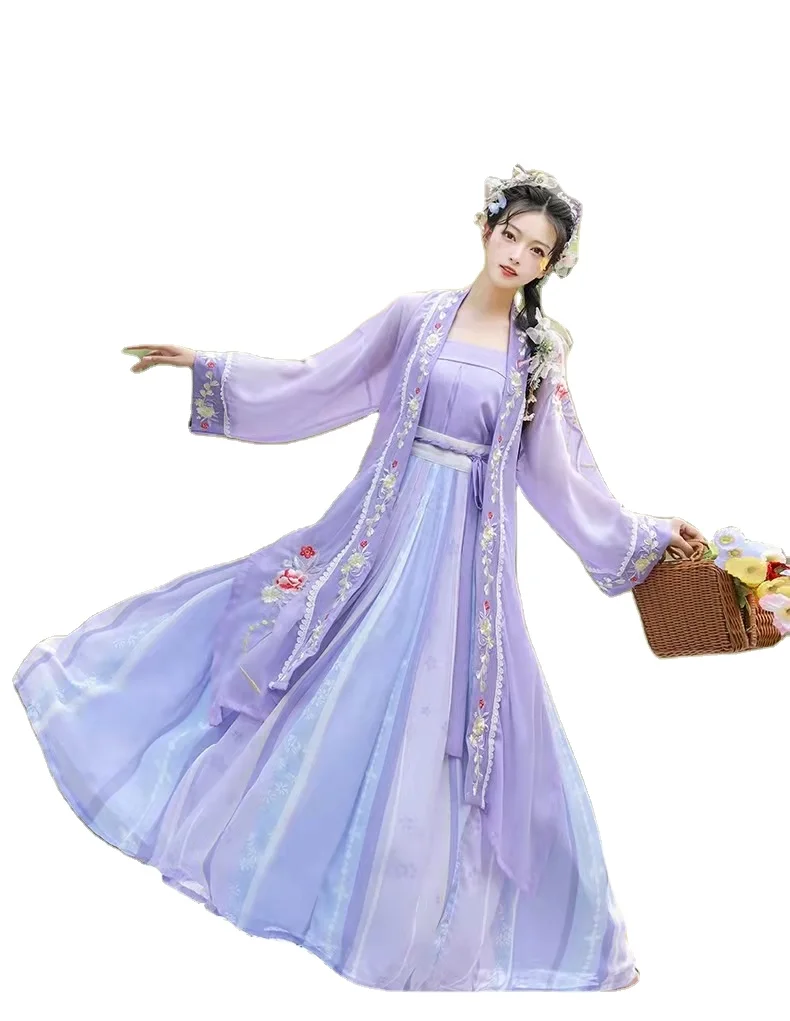 Chinese traditional costume hanfu Costume of ancient TV series Art photography Stage show Fairy clothing