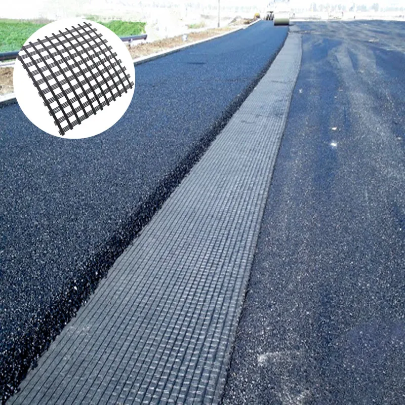 100-100kn Geogrid Fiber Glass Biaxial Fiberglass Geogrid Mesh Geomalla Geo Grid Glass Fiber Geogrid