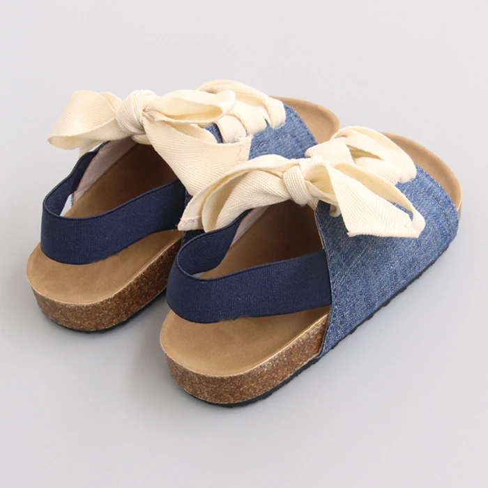 OEM manufacturer canvas custom logo slide sandals kids shoes children girl sandals