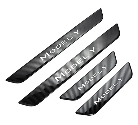 Tirol Stainless Steel Threshold For Model Y 2019 2020 2021 Door Sill Protector Threshold Decoration Car Welcome Pedal
