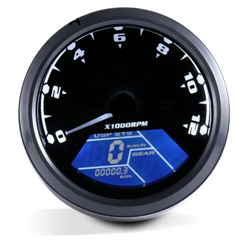 PowwerMotor New motorcycle instrument baboon LCD mechanical odometer digital