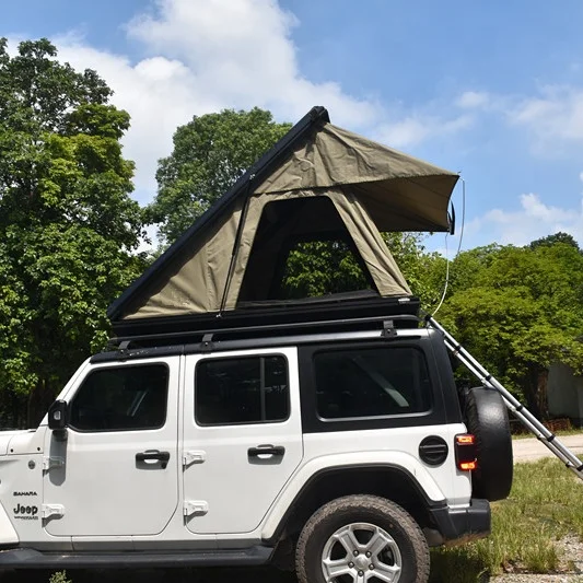 Big size 3-4 person rooftop tent aluminum roof tent top hard shell outdoor camping roof top hard shell car tent for sale