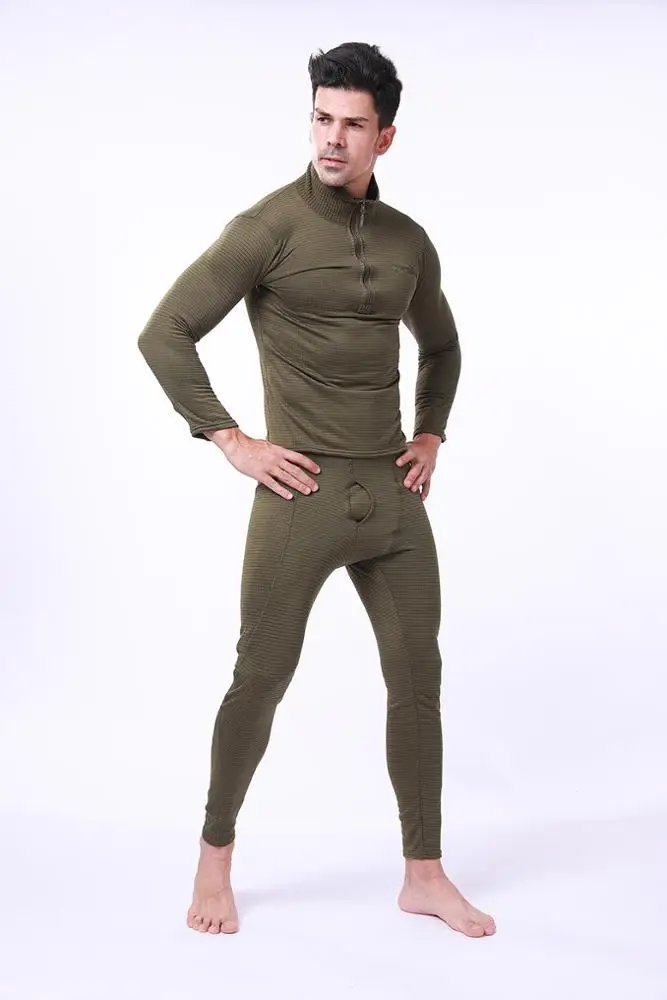 Quick dry training outdoor exercise sport fleece thermal underwear for men