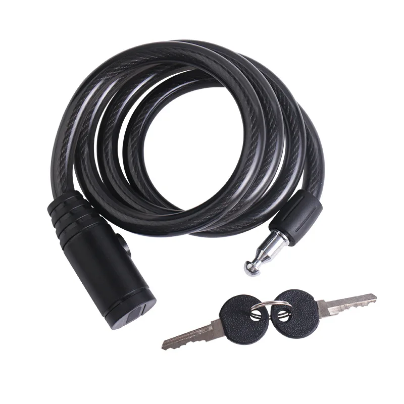 Battery rim type steel cable lock motorcycle bicycle anti-theft steel cable lock key