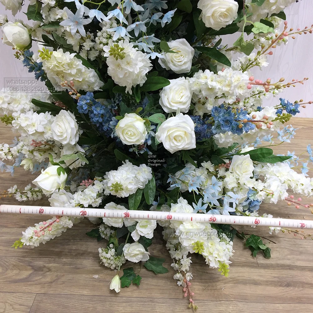 GNW Wholesale Flower stage Backdrop Wedding Arch Decorative Silk Flower Cherry Blossom Arch for Stunning Wedding Occasion decor