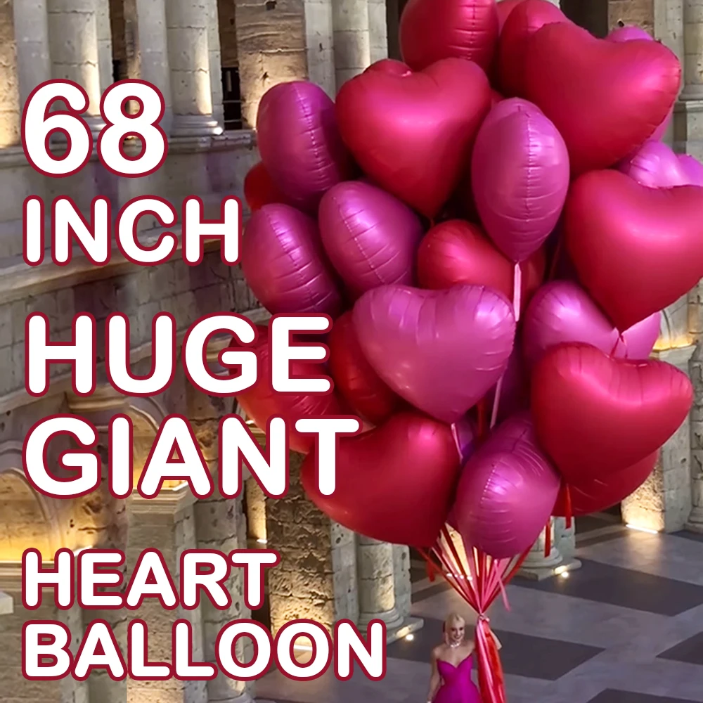 A factory original 68 inch Foil Balloons Helium Foil Balloon GLOBO Automatic sealing Star Heart solid foil balloon supplier