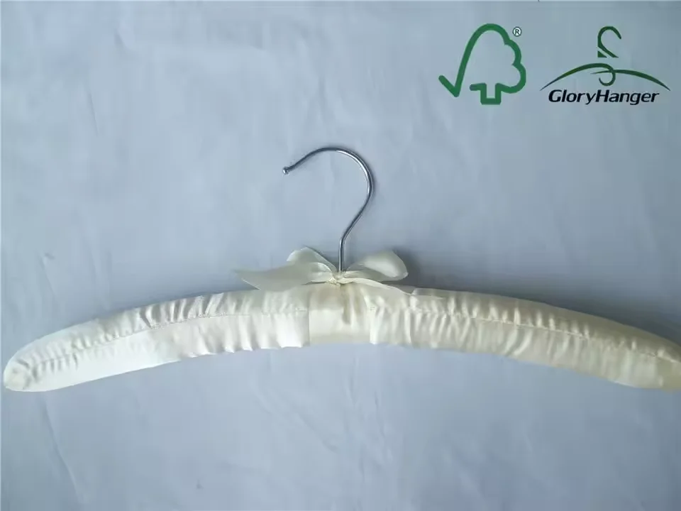 Satin Material and Clothes Clothing Type Padded Hanger factory sale Glory Hanger