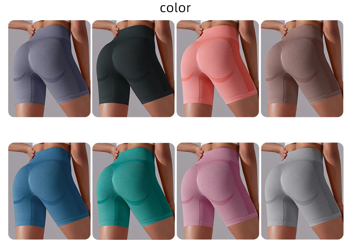 Yoke 2.0 version running fitness sports leggings high waisted booty pants seamless tight yoga shorts wholesale
