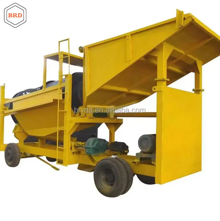 BRD Advanced Mobile Gold Mining Machine Washing Plant Portable Gold Panning Solution
