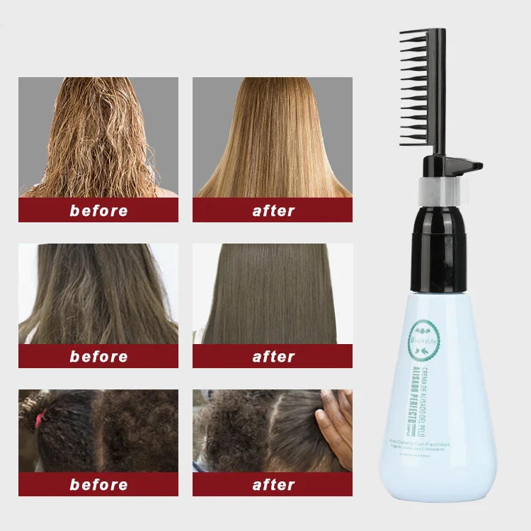 Выпрямляющий крем для волос с низким Moq 180 мл Оптовая продажа от производителя Rebonding Keratin крем для выпрямления волос с расческой