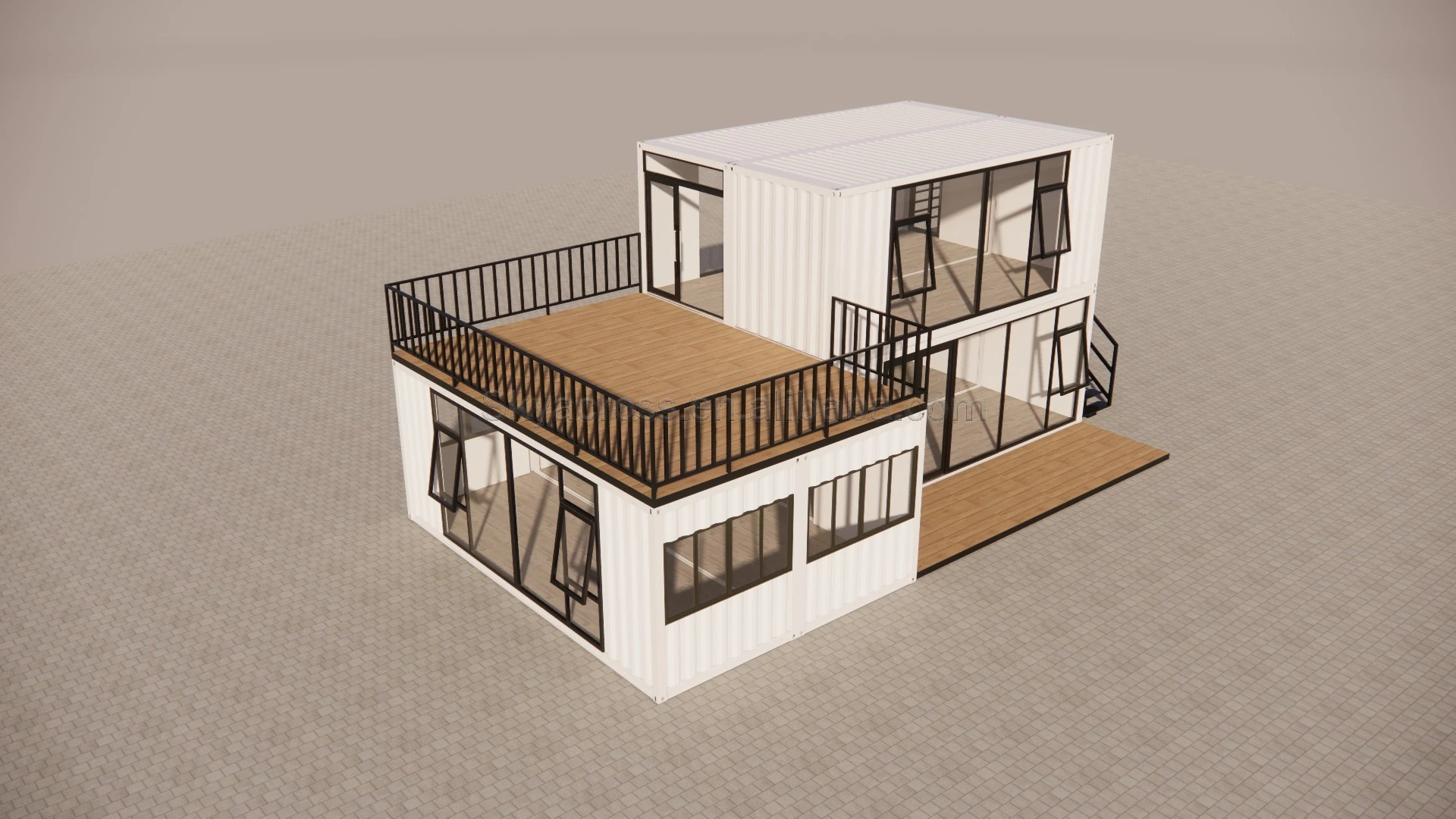 Two-story Pop-up Container Coffee Restaurant bar Cafe Kiosk,Booth Use Steel Prefabricated Houses