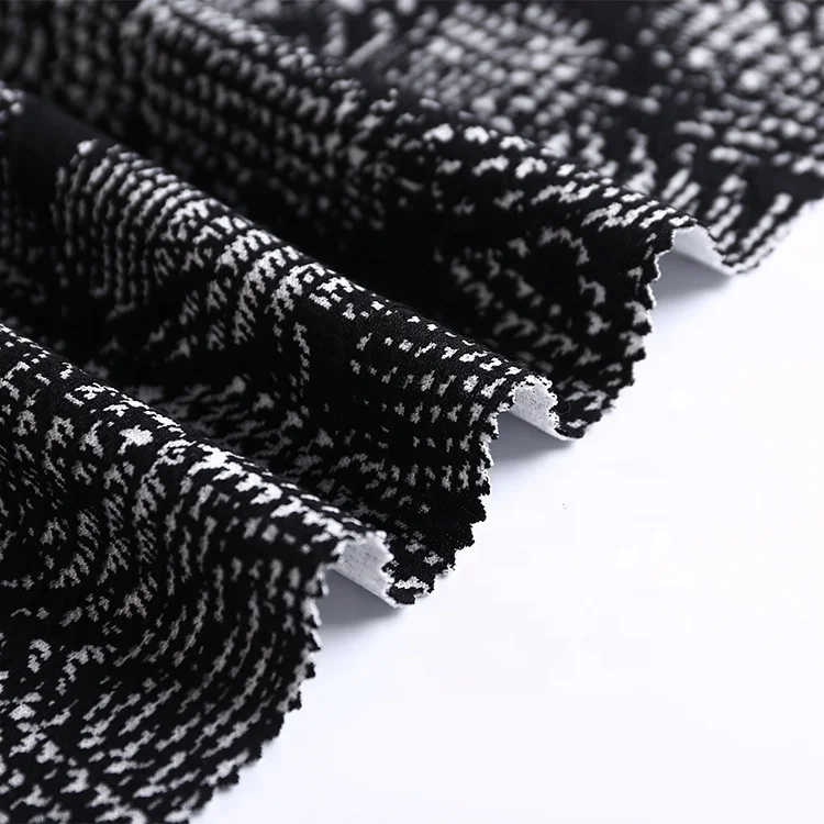 hot sale polyester viscose elastane yarn dyed plaid jacquard fabric clothing turkey istanbul