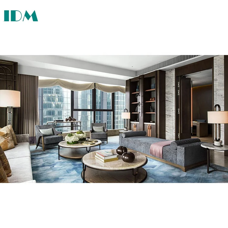 IDM-318 Customizable Luxury Modern Hotel Sofa Set hotel Living Room  Furniture
