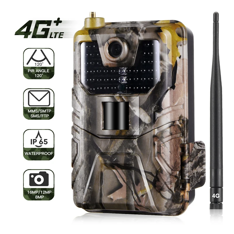 Camo Design Waterproof 4G Lte Scouting Game 120 Degree Motion Detection Wildlife Camera For Hunting Trail Cam