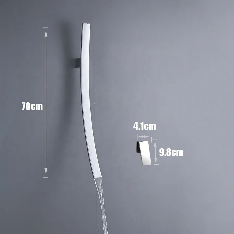 
Black/Chrome/Brushed Bathtub Faucet Mixer Basin Tap Shower Waterfall Long Spout Tub Bathroom Faucet Hot And Cold Water Mixer 