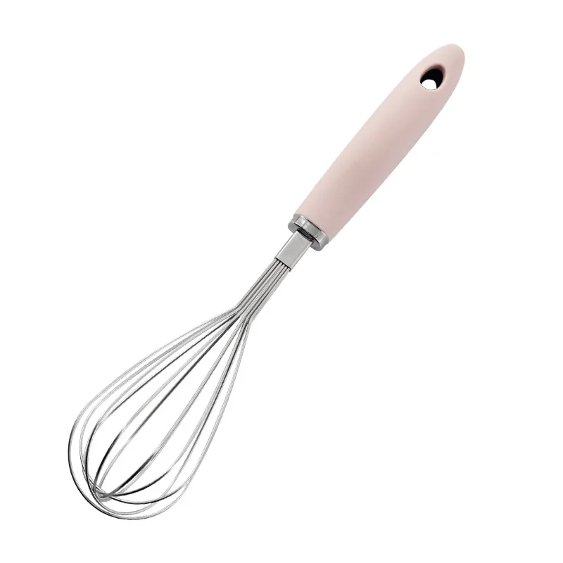 Wholesale Silicone Handle Stainless Steel egg beater Cream whisk Handheld Blender Kitchen cake Baking Tools
