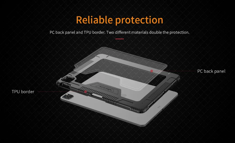 
NILLKIN Foldable Laptop Case with Pencil Holder Laptop Case with Stand for Ipad Pro 12.9 Leather Case 