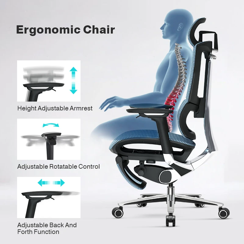 Высококачественный эргономичный офисный стул с 3D-подлокотниками